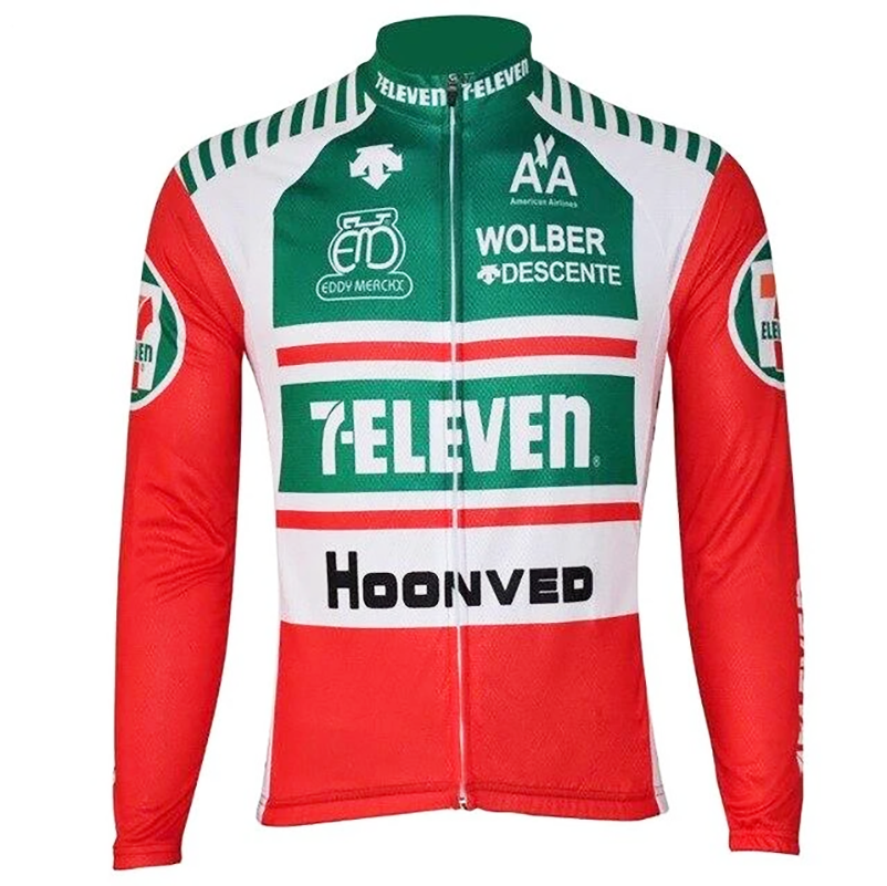 7-eleven team long sleeve cycling jersey