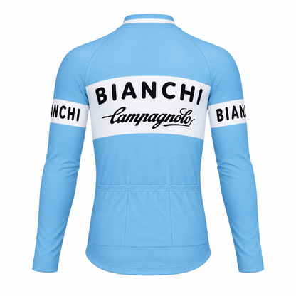 70s Bianchi Retro Long Sleeve Cycling Jersey