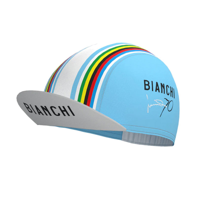 Bianchi Celeste Green Retro Cycling Cap