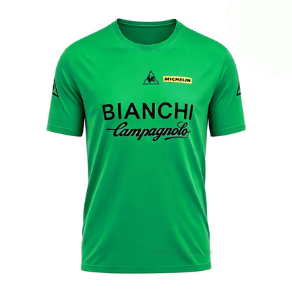 Bianchi Retro Cycling T-Shirt - Green