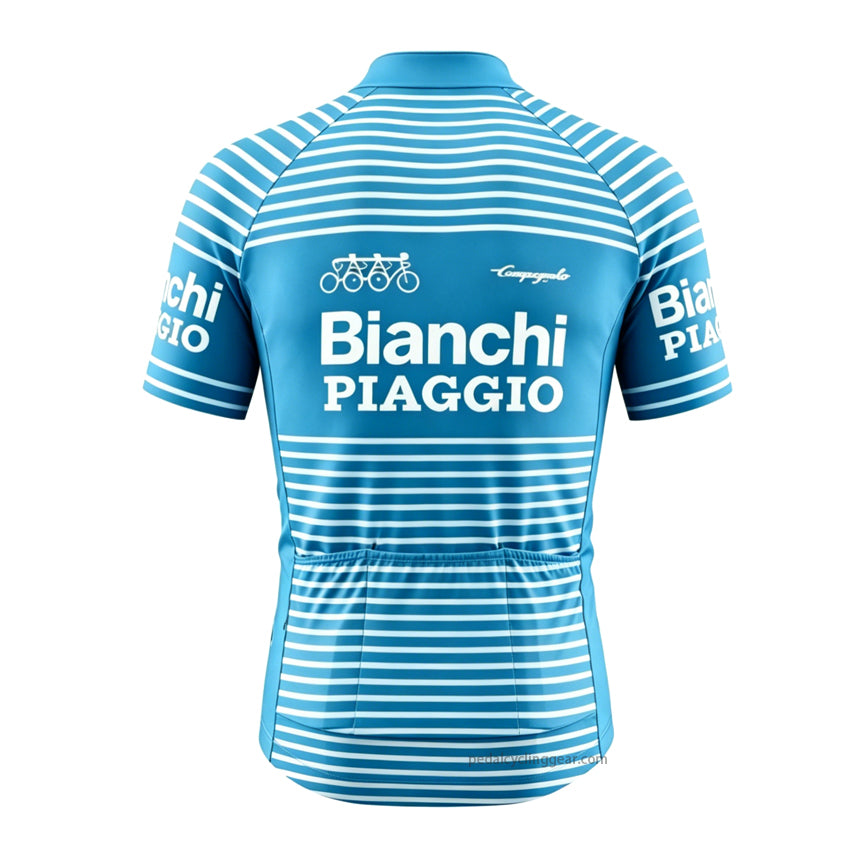 Bianchi Retro Stripe Cycling Jersey Back