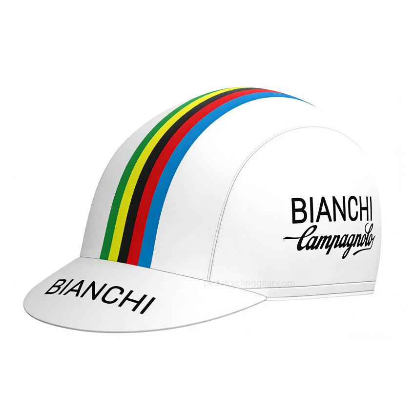 Bianchi White Cycling Cap