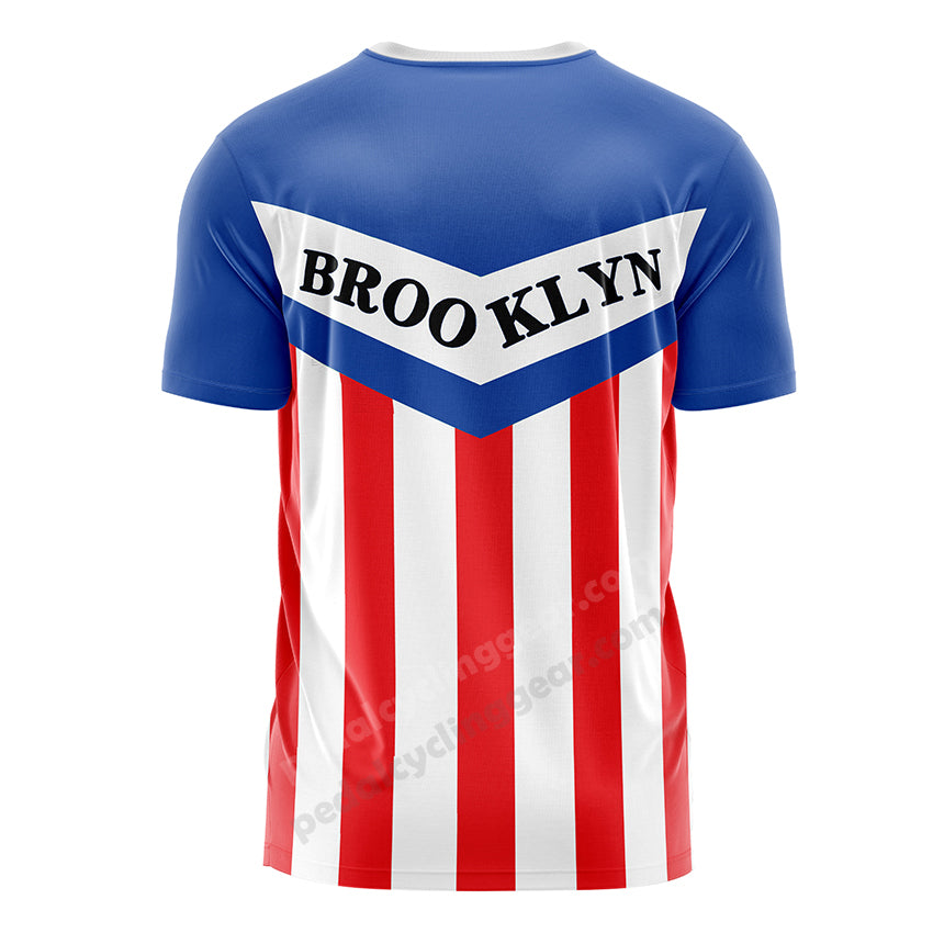 Brooklyn Retro Blue Cycling T-shirt