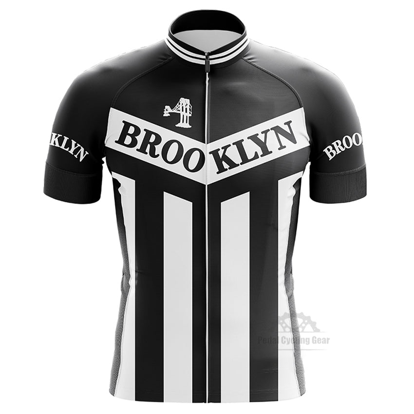 Brooklyn Retro Black Cycling Jersey