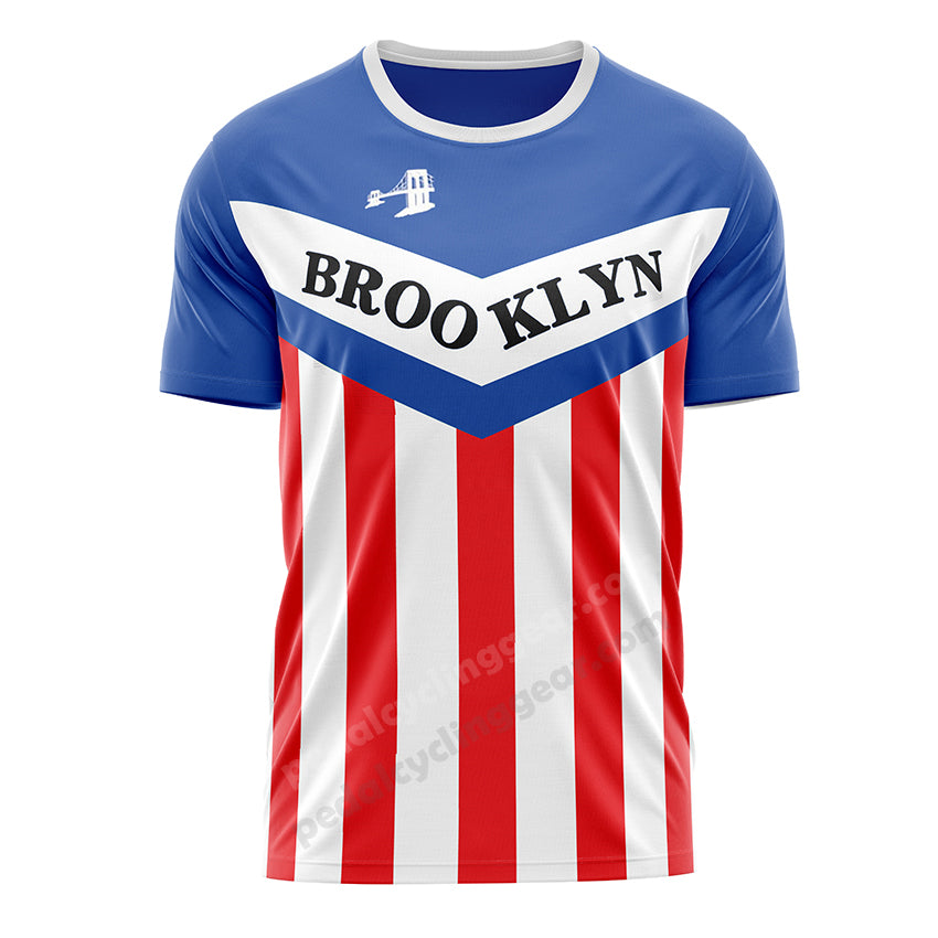 Brooklyn Retro Blue Cycling T-shirt