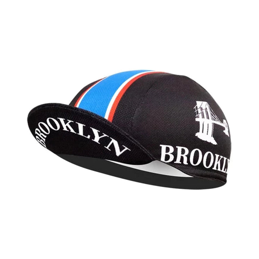 Brookylln Black Retro Cycling Cap