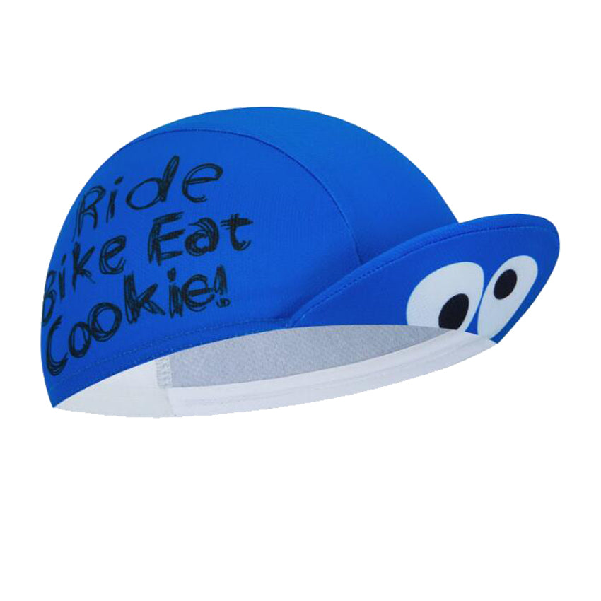 Cartoon Cycling Cap Ride Bike Eat Cookie