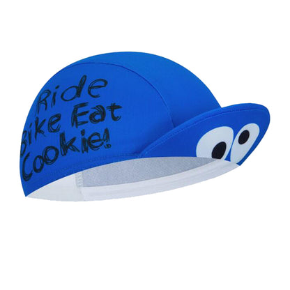 Cartoon Cycling Cap Ride Bike Eat Cookie