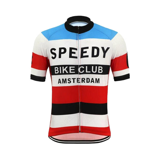 Classic Speedy Bike Club Stripe Cyclng Jersey