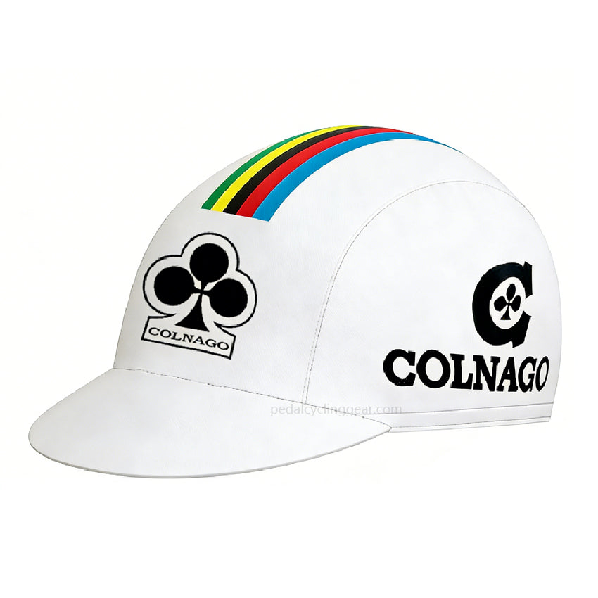 Colnago Retro White Cycling Caps