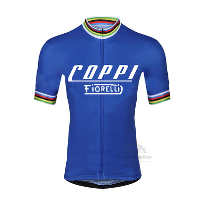 Coppi Vintage Blue Cycling Jerseys