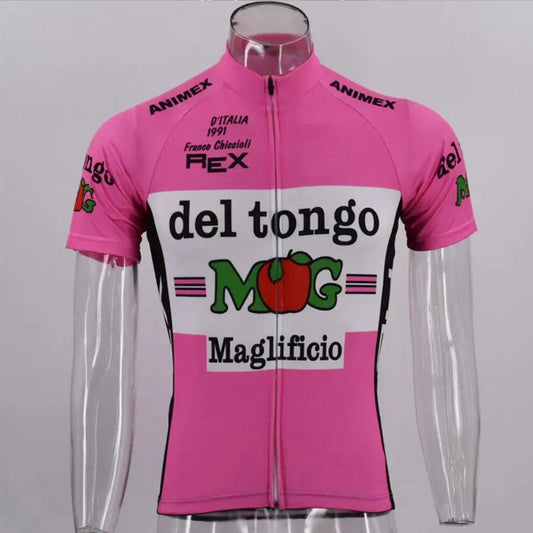 Del Tongo MG Retro Pink Cycling Jersey