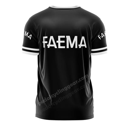Faema Retro Black Cycling T-shirt