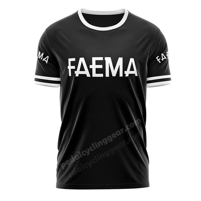 Faema Retro Black Cycling T-shirt