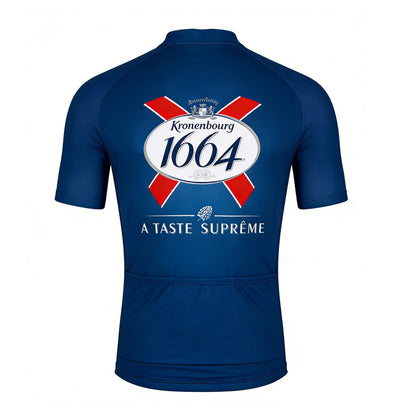 French 1664 Beer Retro Short Sleeve Cycling Jersey