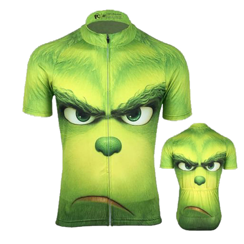 Grinch Face Funny Green Cycling Jersey