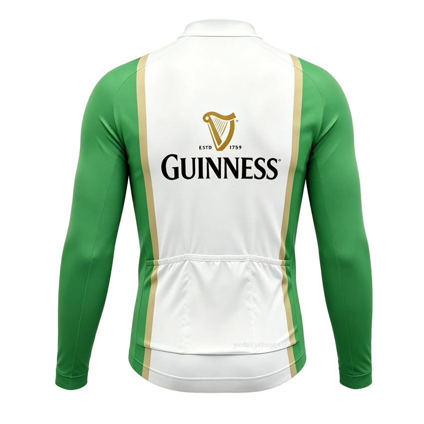 Guinness Estd 1759 Retro Long Sleeve Cycling Jersey Back View