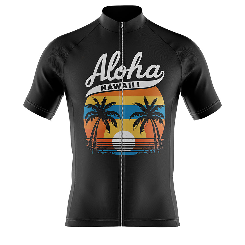 Hawaii Black Short Sleeve Cycling Jersey