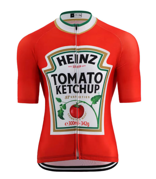 Men's Heinz Tomato Ketchup Short Sleeve Cycling Jerseys
