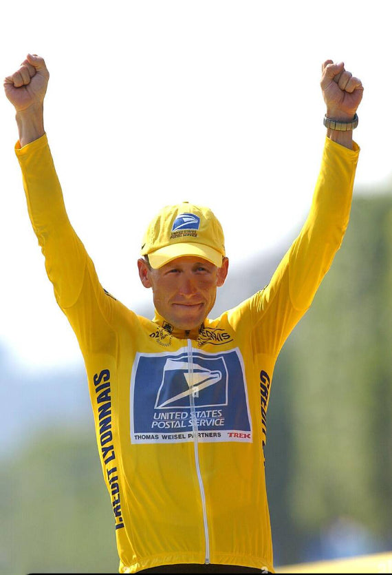 Tour de France US Postal Service Long Sleeve Yellow Cycling Jersey