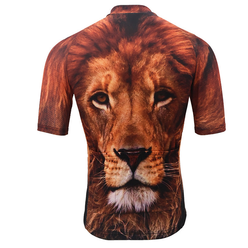 Men's Lion 3d Short Sleeve Cycling Jerseys