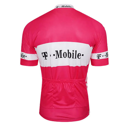 Men's Pink T Mobile Retro Cycling Jersey