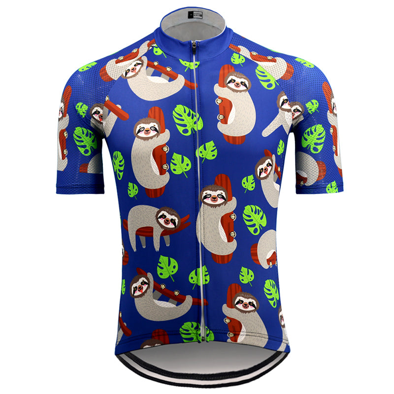Men's Sloth Blue Bike Jerseys