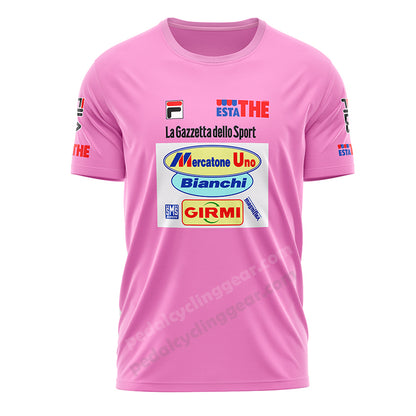 Mercatone Uno Bianchi Pink Cycling T-shirt Giro d'Italia