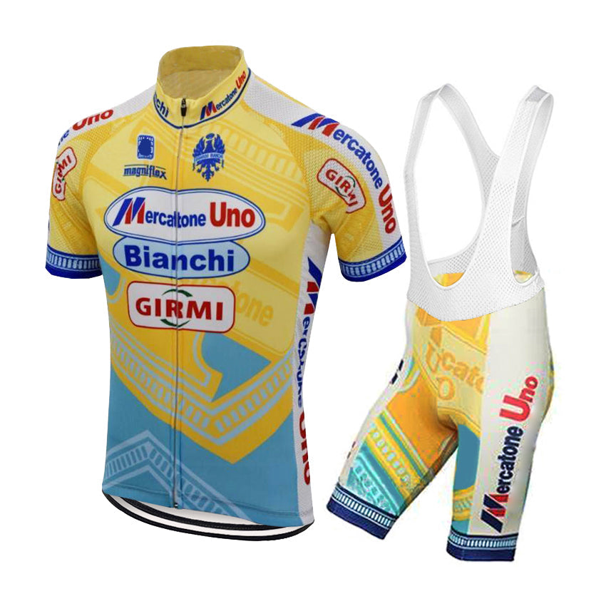Mercatone Uno Retro Cycling Jersey Set | Marco Pantani