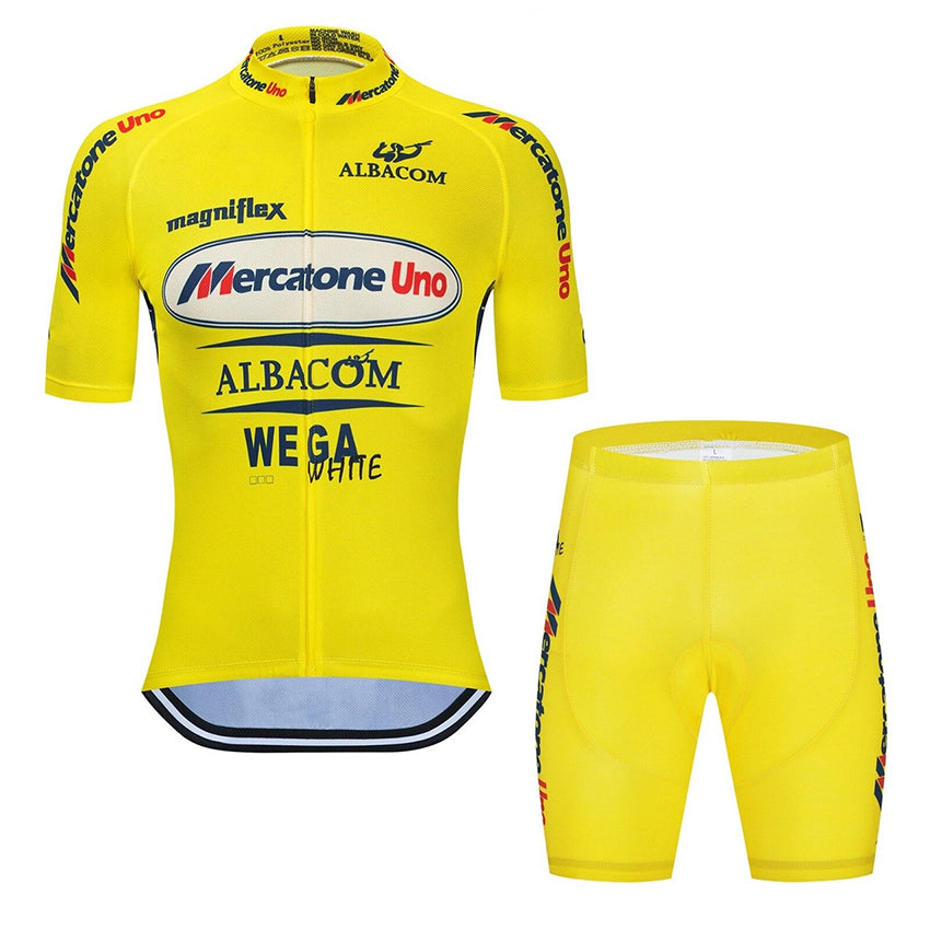 Mercatone Uno Yellow Retro Cycling Kit