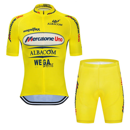 Mercatone Uno Yellow Retro Cycling Kit