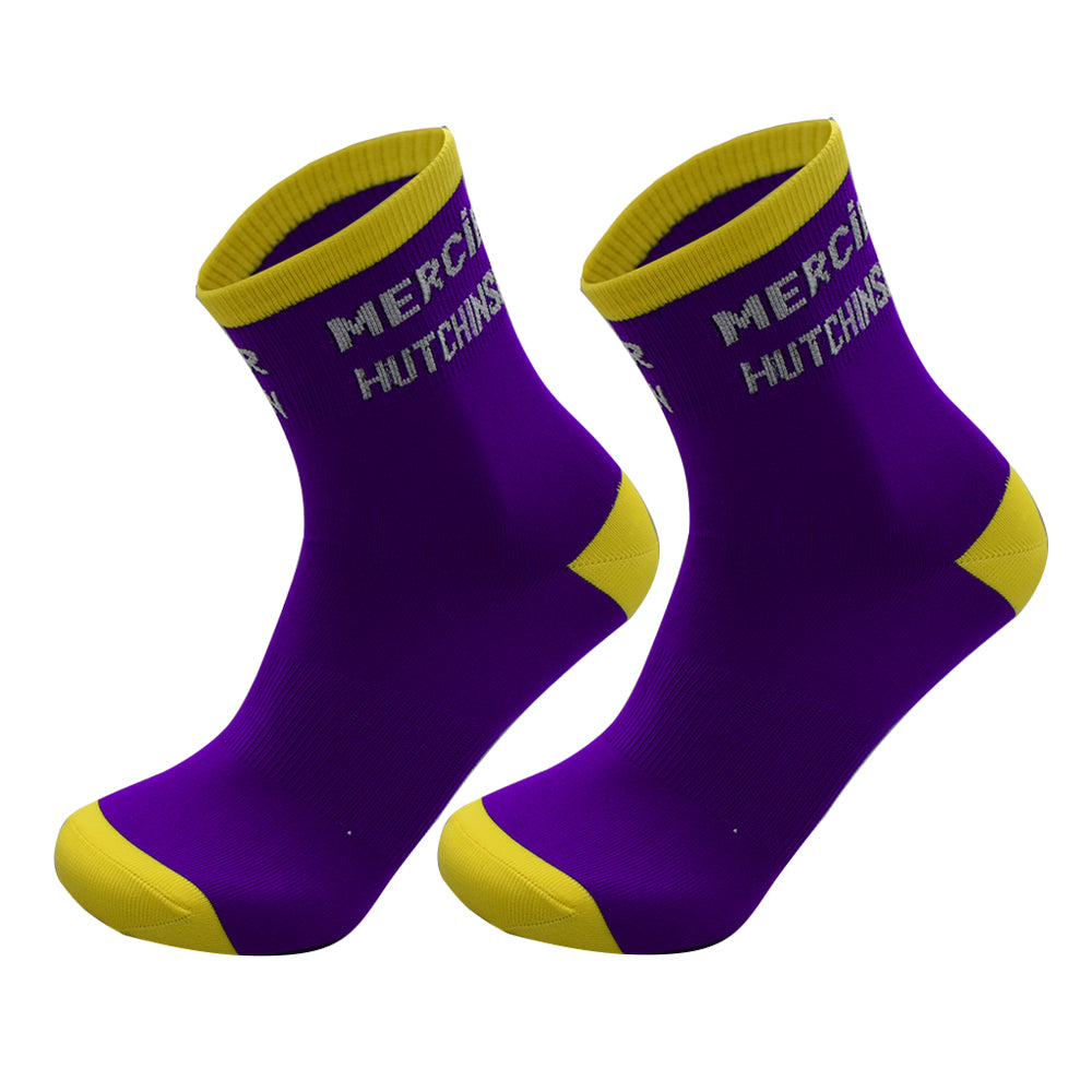 Mercier Retro Purple Cycling Socks