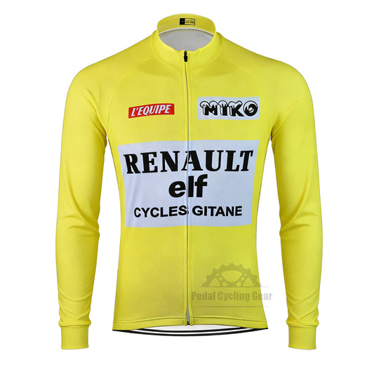 Miko Renault elf Yellow Long Sleeve Cycling Jersey