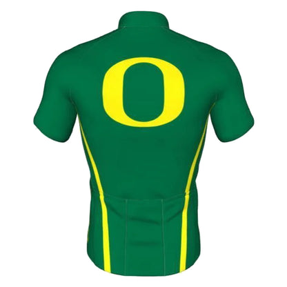 Men's Oregon Short Sleeve Green Cycling Jerseys