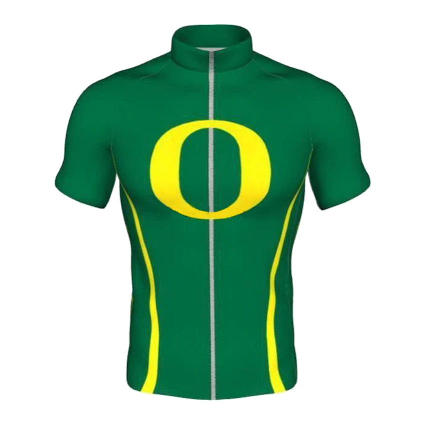 Men's Oregon Short Sleeve Green Cycling Jerseys