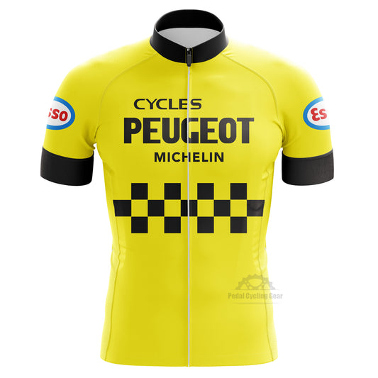 Peugeot vintage Men's Short Sleeves Cycling Jerseys