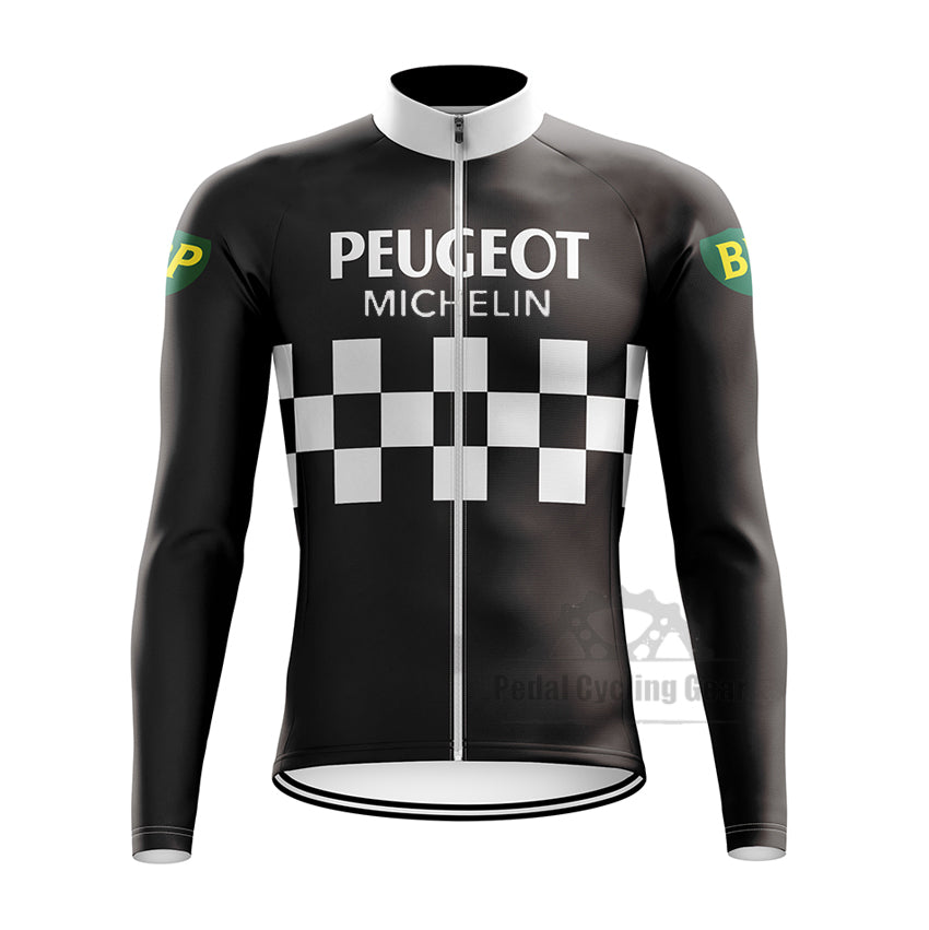 Peugeot BP Long Sleeve Retro Cycling Jersey