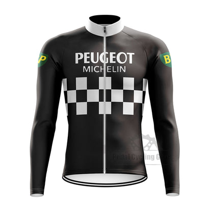 Peugeot BP Long Sleeve Retro Cycling Jersey