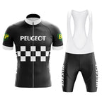 Peugeot Black Retro Cycling Jersey Sets