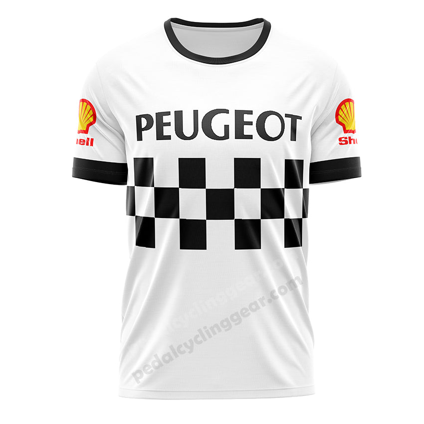 Peugeot Classic Chessboard Cycling T-Shirt