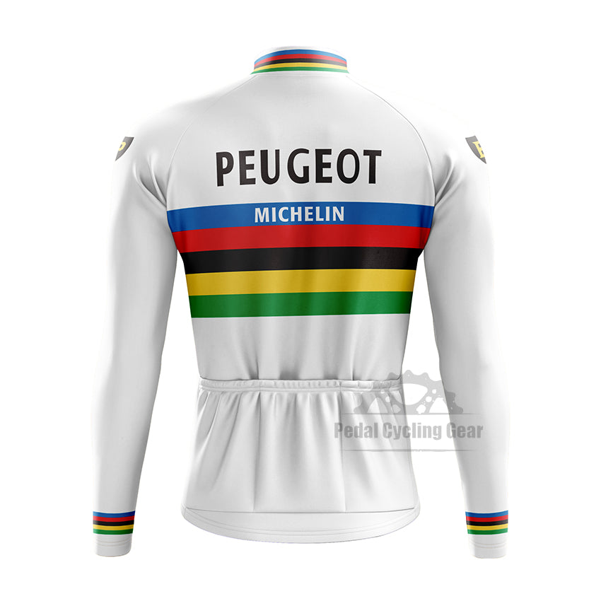 Peugeot World Champion Long Sleeve Retro Cycling Jersey