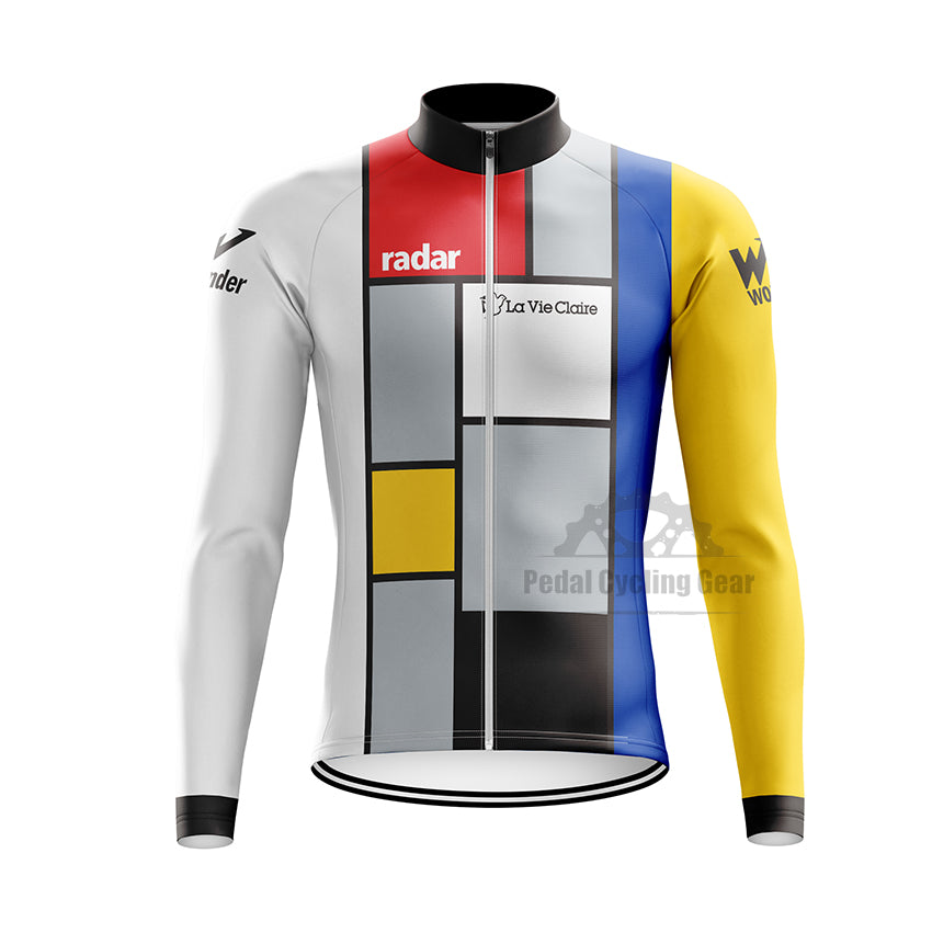 Radar La Vie Claire Long Sleeve Retro Cycling Jersey