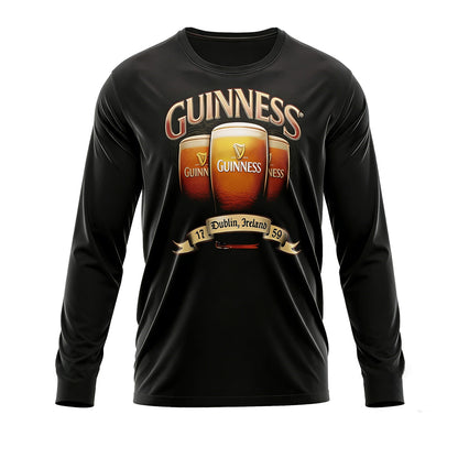 Retro Guinness Long Sleeve T Shirts
