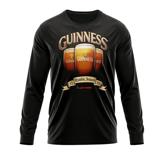 Retro Guinness Long Sleeve T Shirts