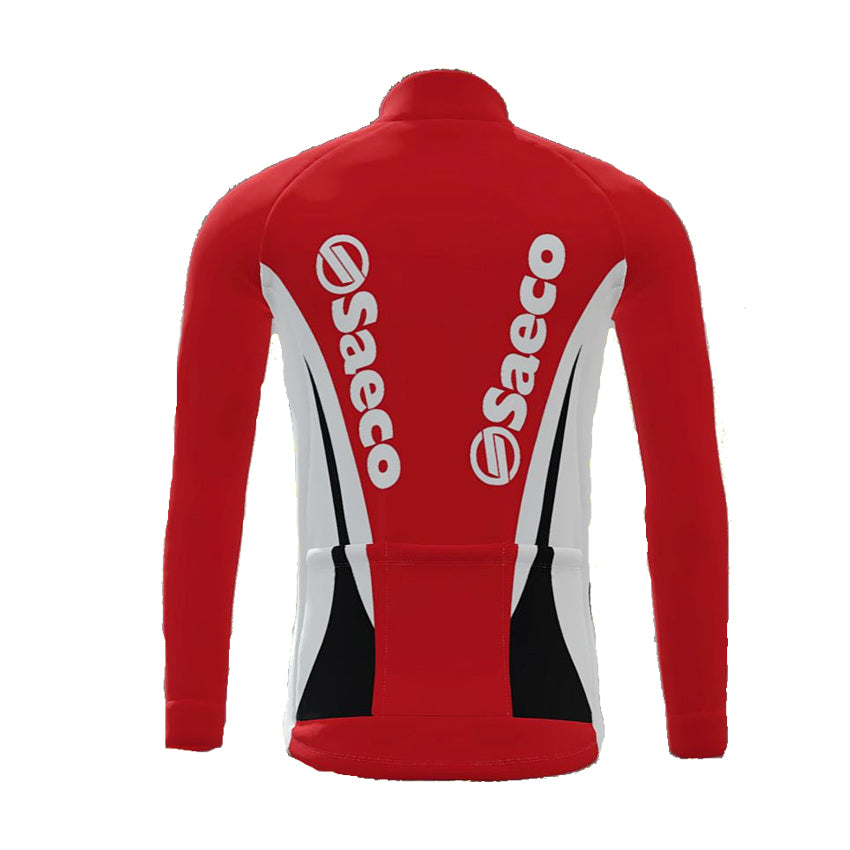 Saeco Cannondale Long Sleeve Retro Cycling Jersey