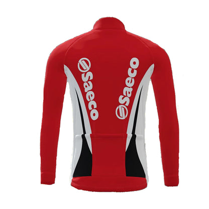 Saeco Cannondale Long Sleeve Retro Cycling Jersey