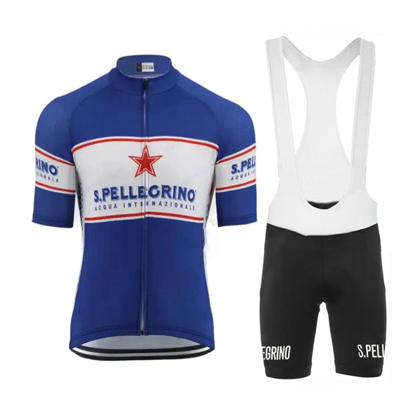San Pellegrino Retro Blue Cycling Kits