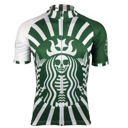 Skeleton Coffee Starbucks Style Cycling Jersey