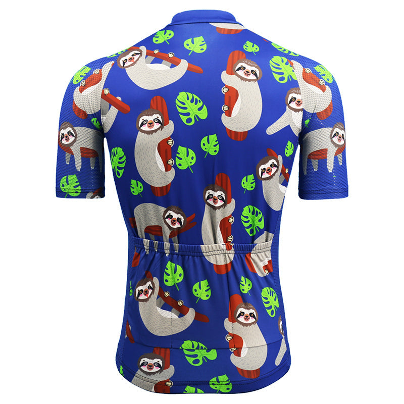 Men's Sloth Short Sleeve Cycling Jersey
