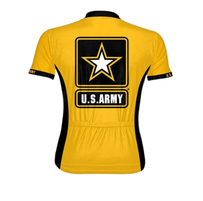 Men's U.S.ARMY Yellow Short Sleeve Cycling Jersey